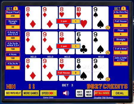 Triple Play Video Poker Gadget - We managed a full
