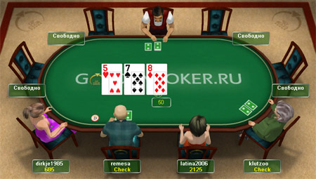 Игра онлайн покер 3D - Техасский Холдем ...