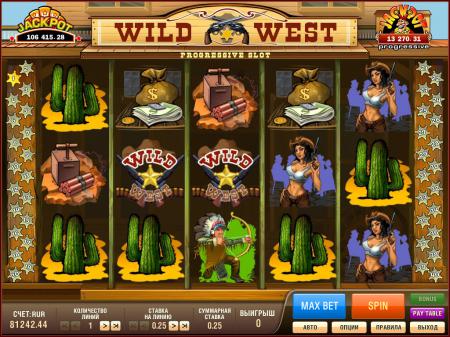 Игровые автоматы Wild West Progressive