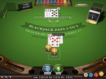 The following online casinos that have Single Deck Blackjack are